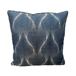 18 x 18 Blue & Silver Throw Pillow